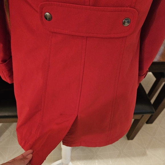 Kristen Blake Red Raincoat - Picture 11 of 13